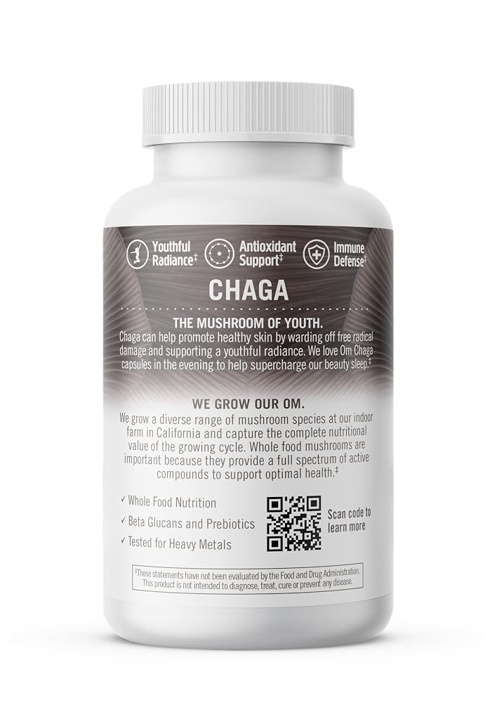 OM Mushroom Superfood Chaga Mushroom Capsules Immune Support - 90 Count - image 10