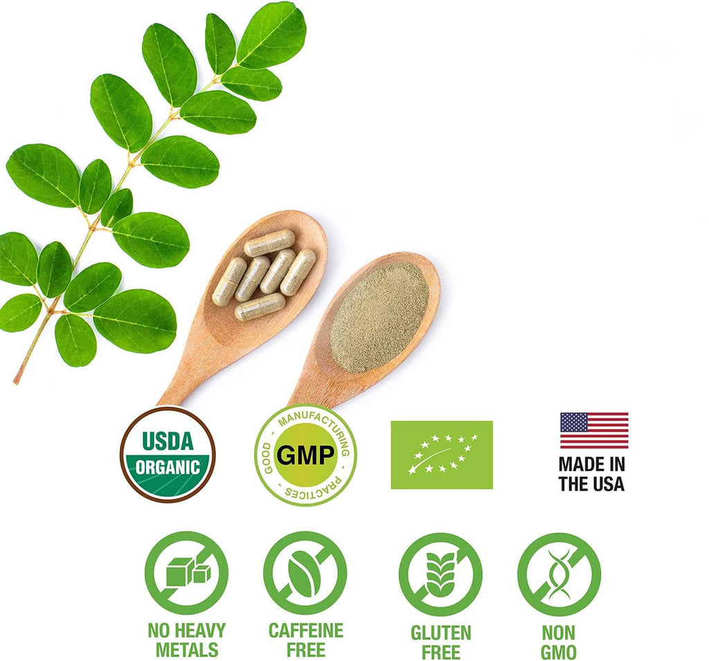 SUPREME HERBALS Moringa Leaf Powder Capsules Organic - 120 Capsules - image 7
