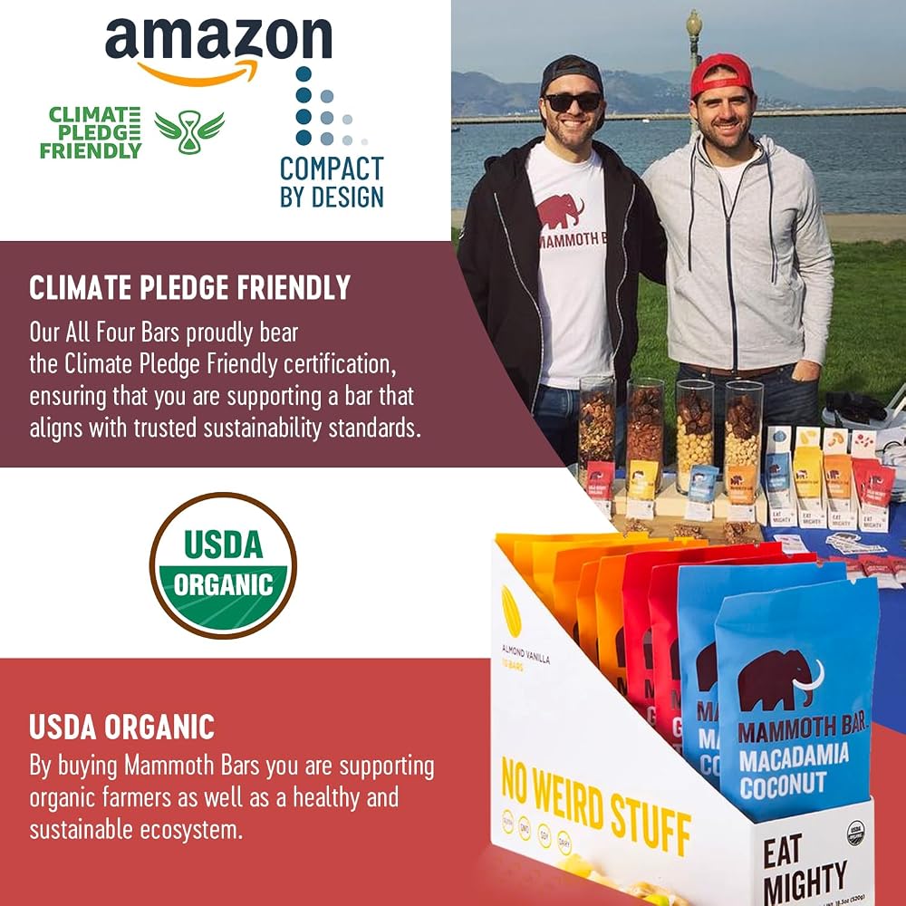 Mammoth Bar Organic Clean Protein Bars Variety Pack - 10-Pack - image 6