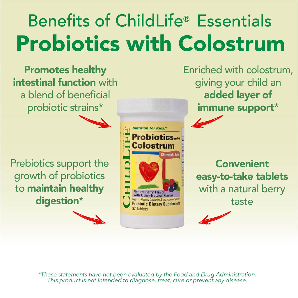 ChildLife Essentials ChildBiotics with Colostrum Probiotics - 92 Tablets - image 5
