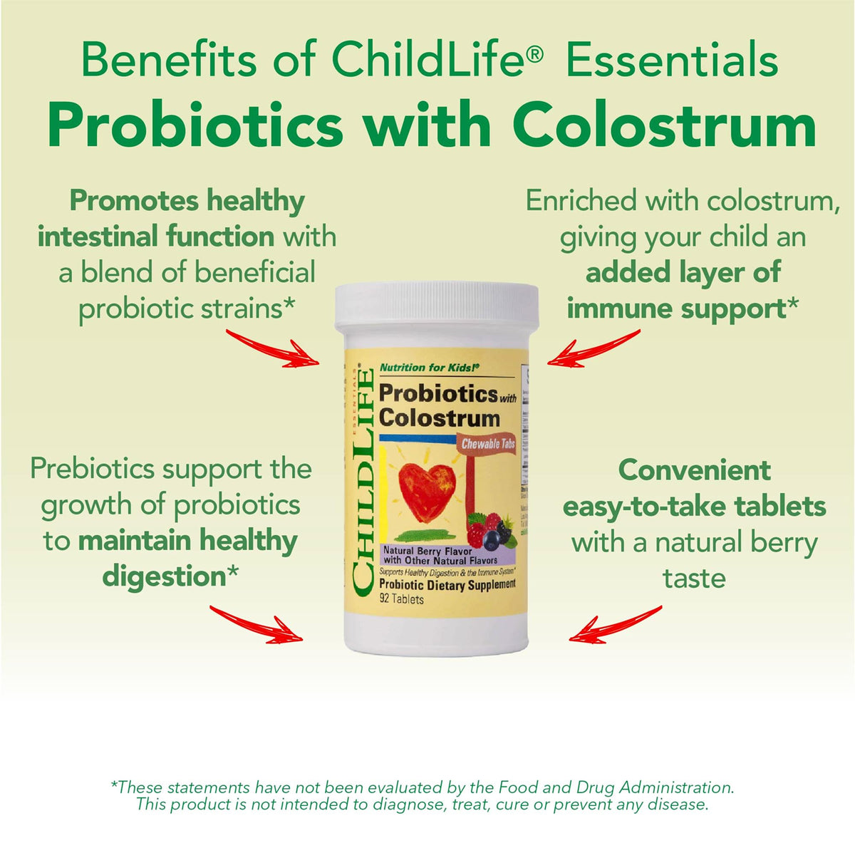 ChildLife Essentials ChildBiotics with Colostrum Probiotics - 92 Tablets - image 5