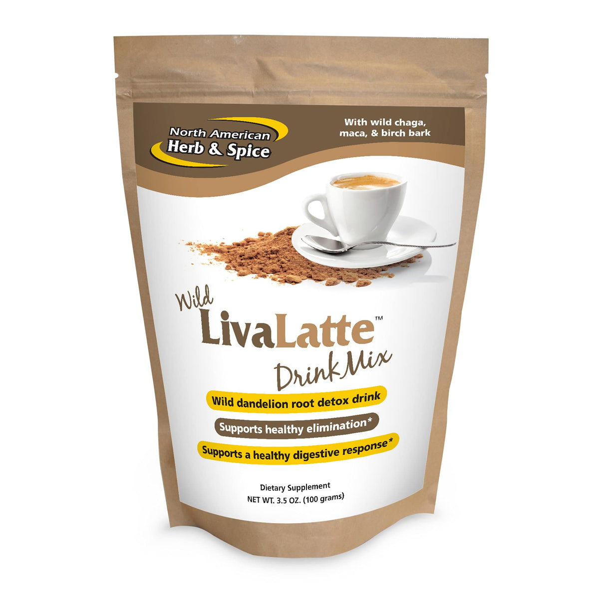 NORTH AMERICAN HERB & SPICE LivaLatte Drink Mix - 3.5 oz
