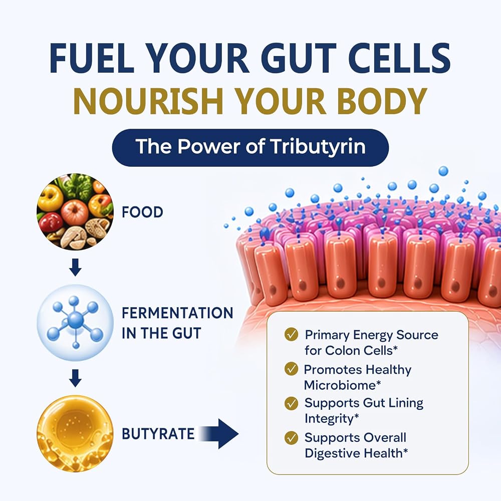 Cellqueue Butyrin Complete Butyrate Supplement for Gut Health - 60 Softgels - image 4