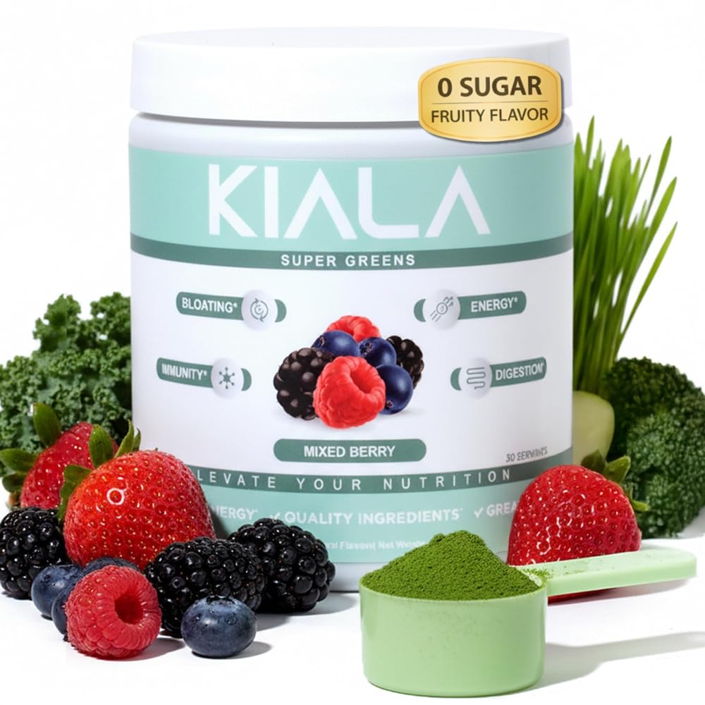 Kiala Nutrition Super Greens Powder - Digestive Health for Women