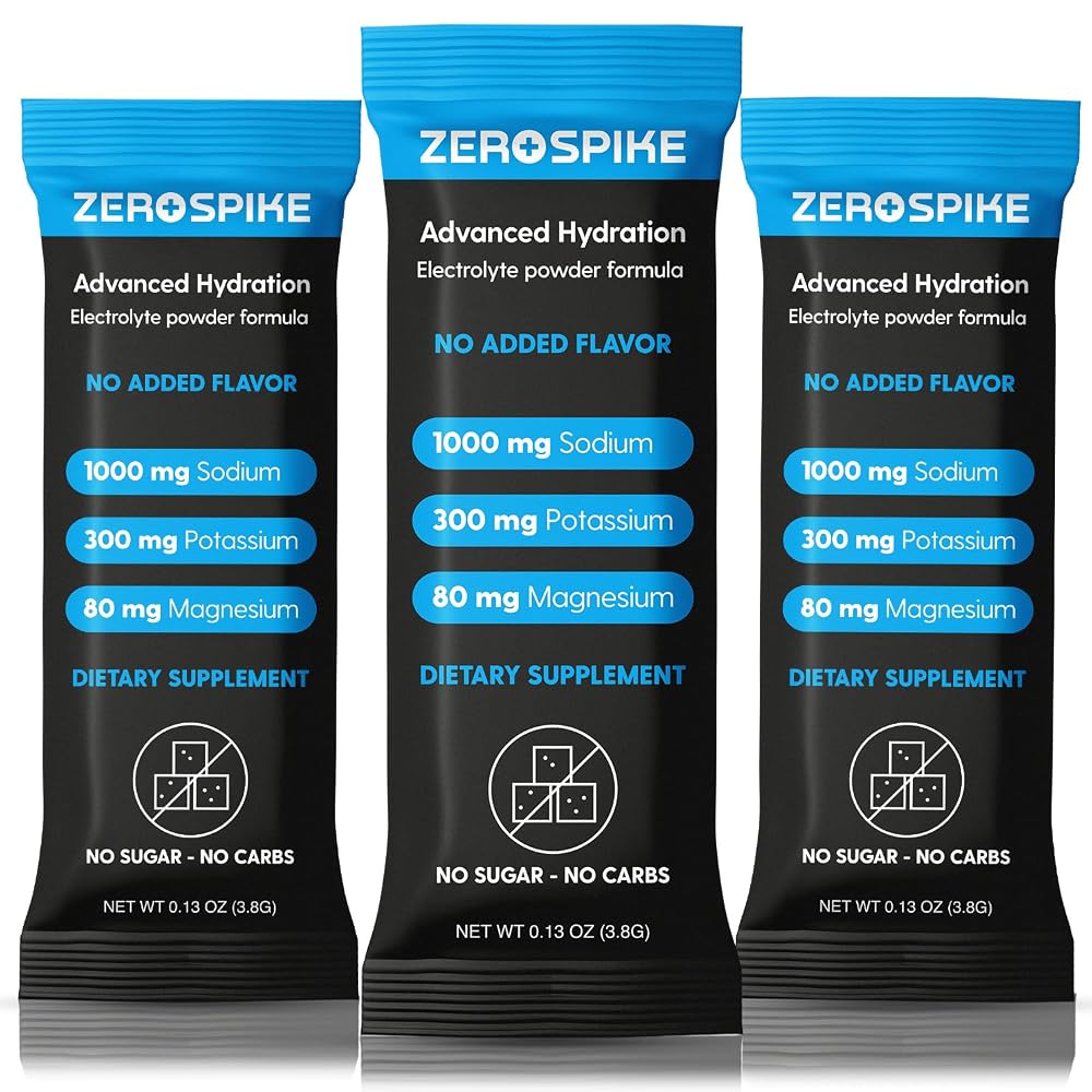 Zerospike No Sugar Electrolytes Powder Packets