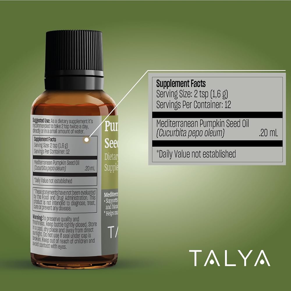 TALYA Pumpkin Seed Oil Liquid Drops for Prostate Health - 0.67 fl oz - image 6