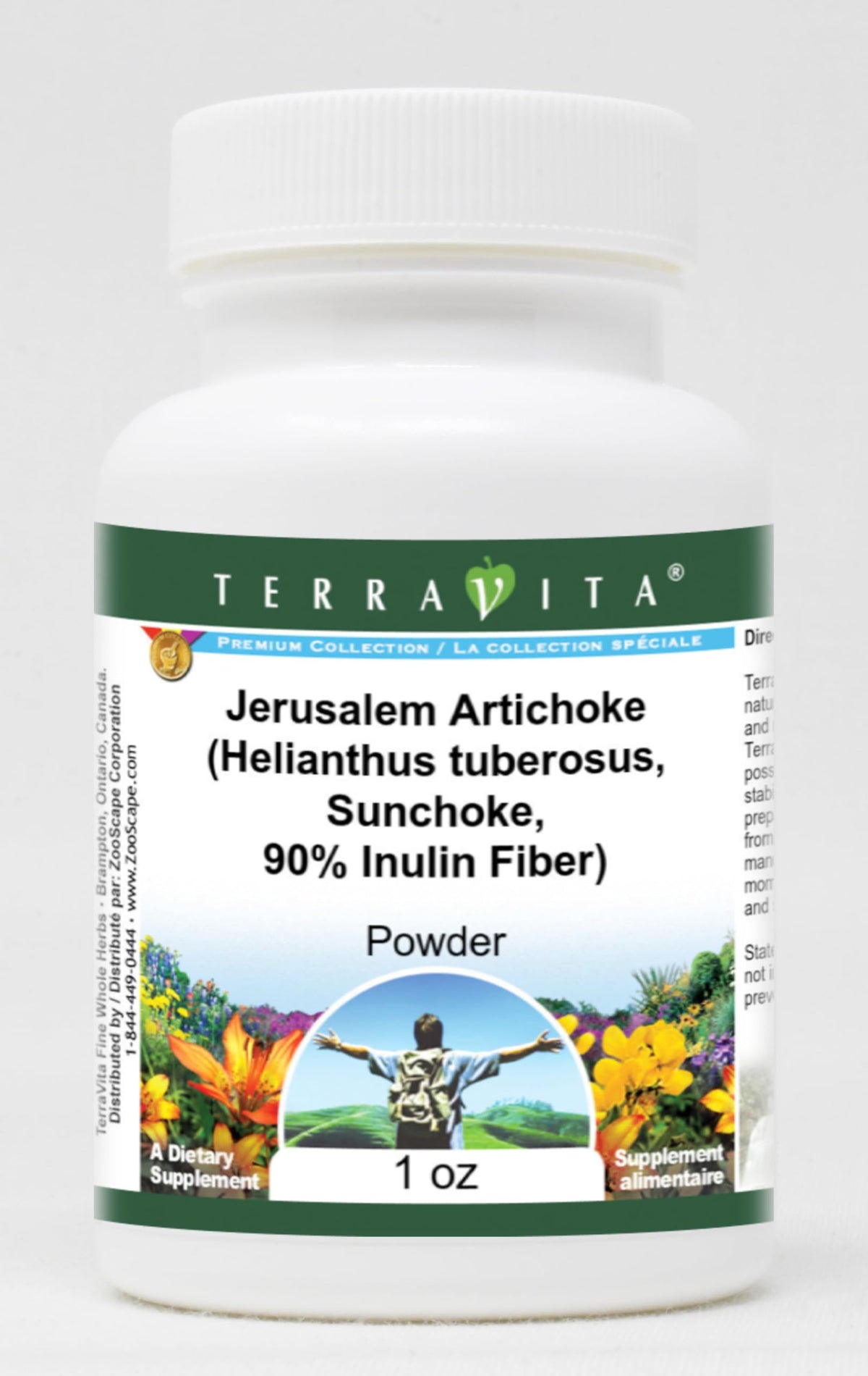 Terravita Jerusalem Artichoke Inulin Fiber Powder - 1 oz