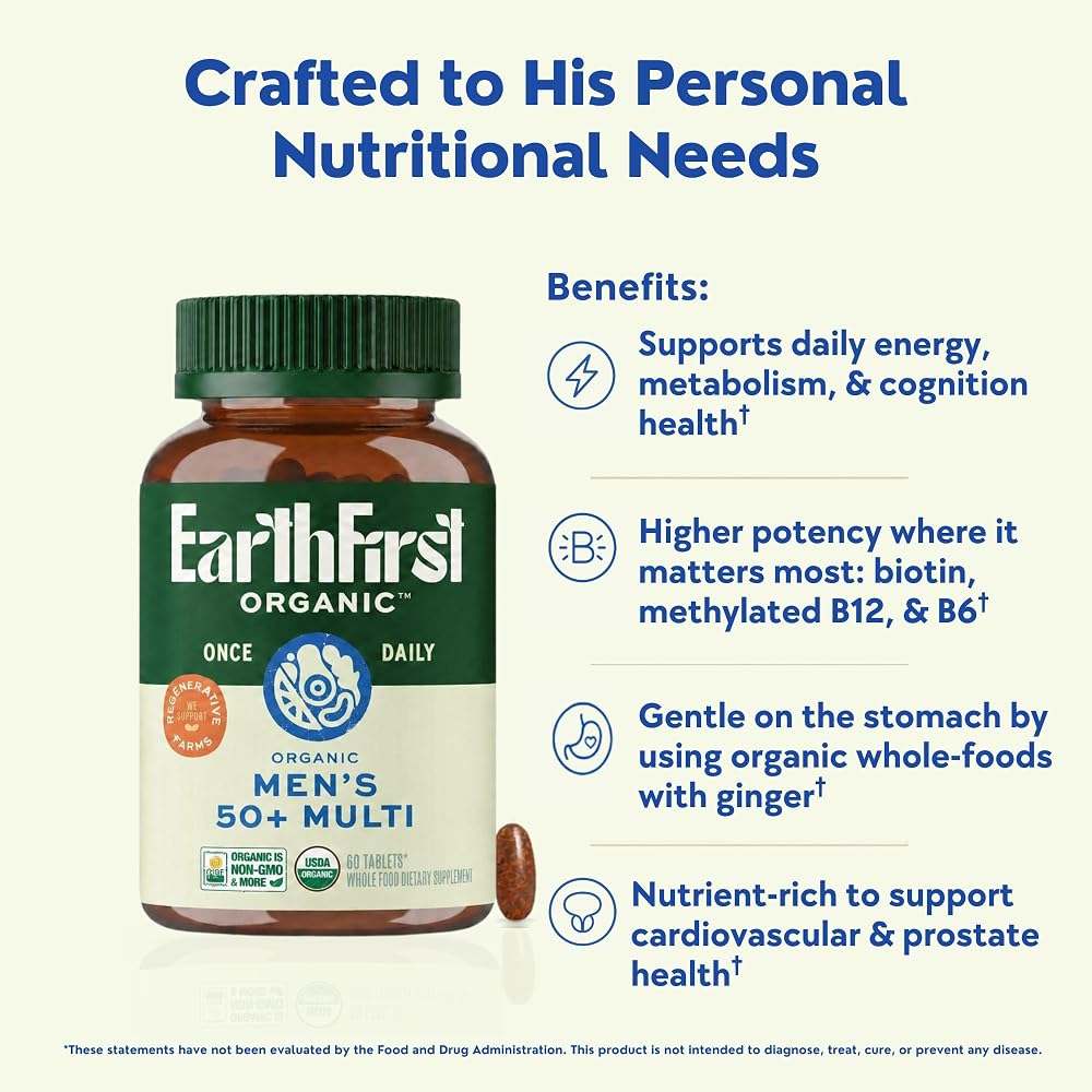 EarthFirst Organic Once Daily Multi for Men 50+