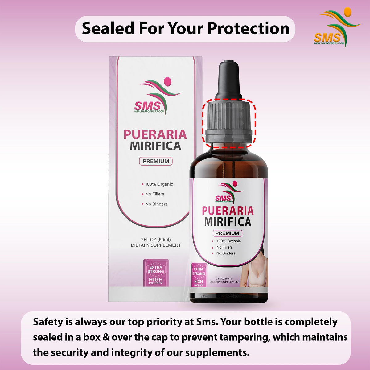 SMSHEALTHPRODUCTS Pueraria Mirifica Drops Herbal Extract - 2 Fl Oz - image 3