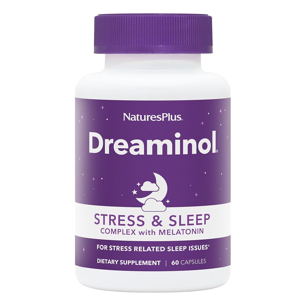 NaturesPlus DREAMINOL Stress & Sleep Complex with Melatonin - 60 Tablets