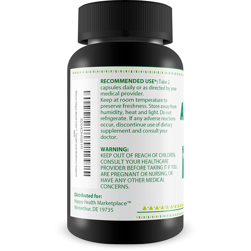 Happy Health Marketplace African Algae Blood Flow Capsules - 60 Count - image 3