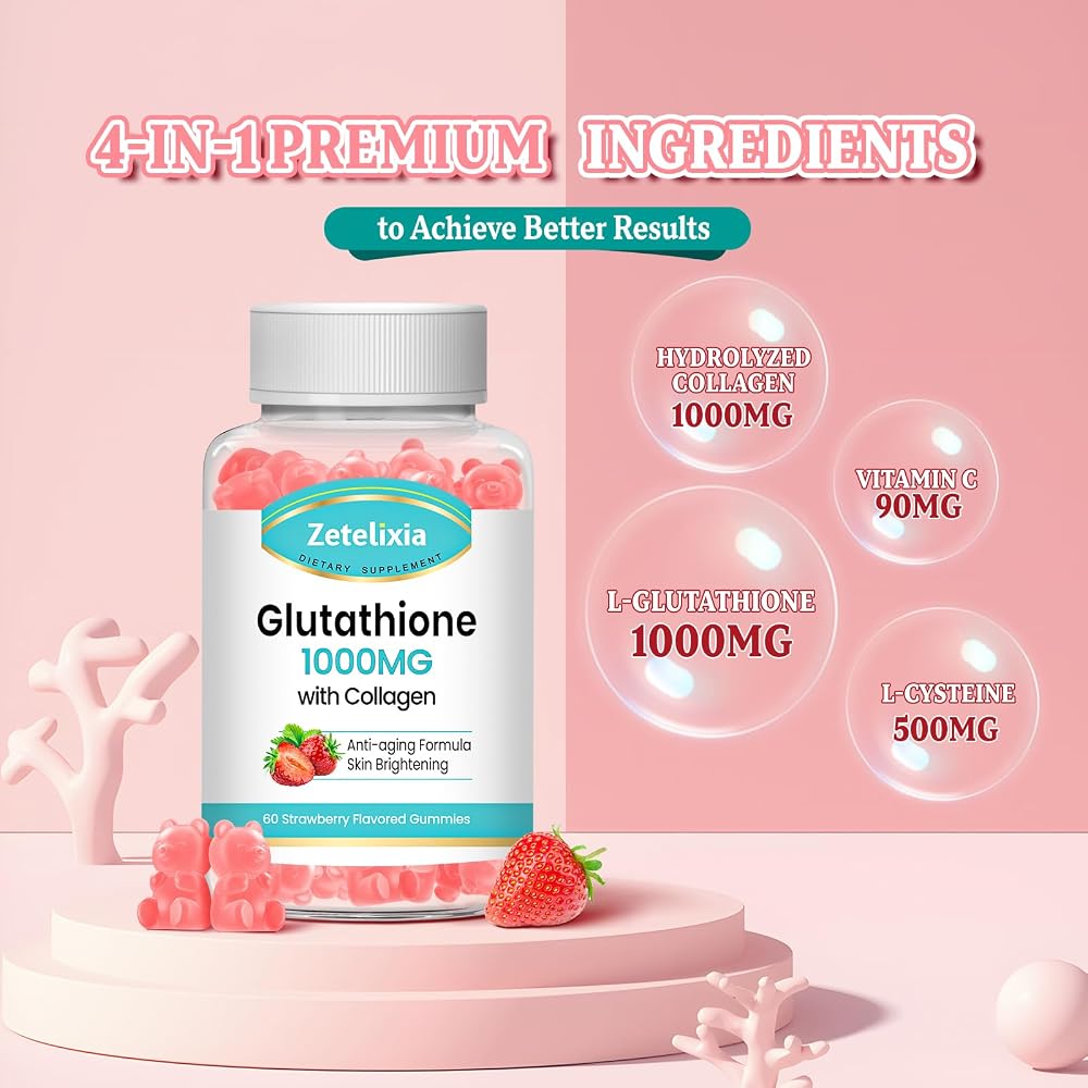 Zetelixia Glutathione Collagen Gummies Mix