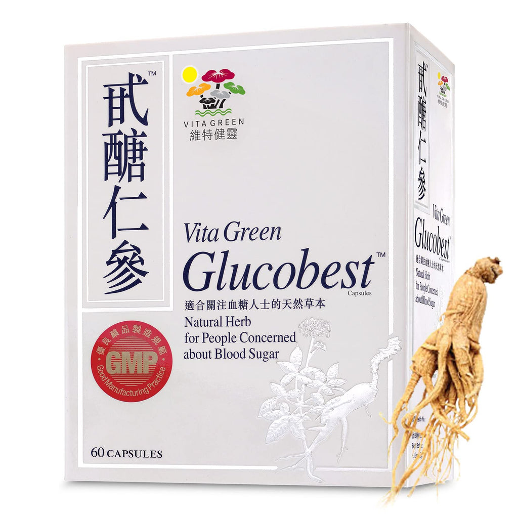 Vita Green Glucobest Ginseng Herbal Supplement for Balance - 60 Capsules