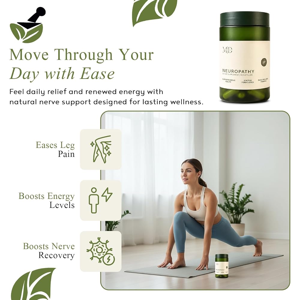 M.D. Blend Neuropathy Supplement with Alpha Lipoic Acid - 30 Capsules - image 2