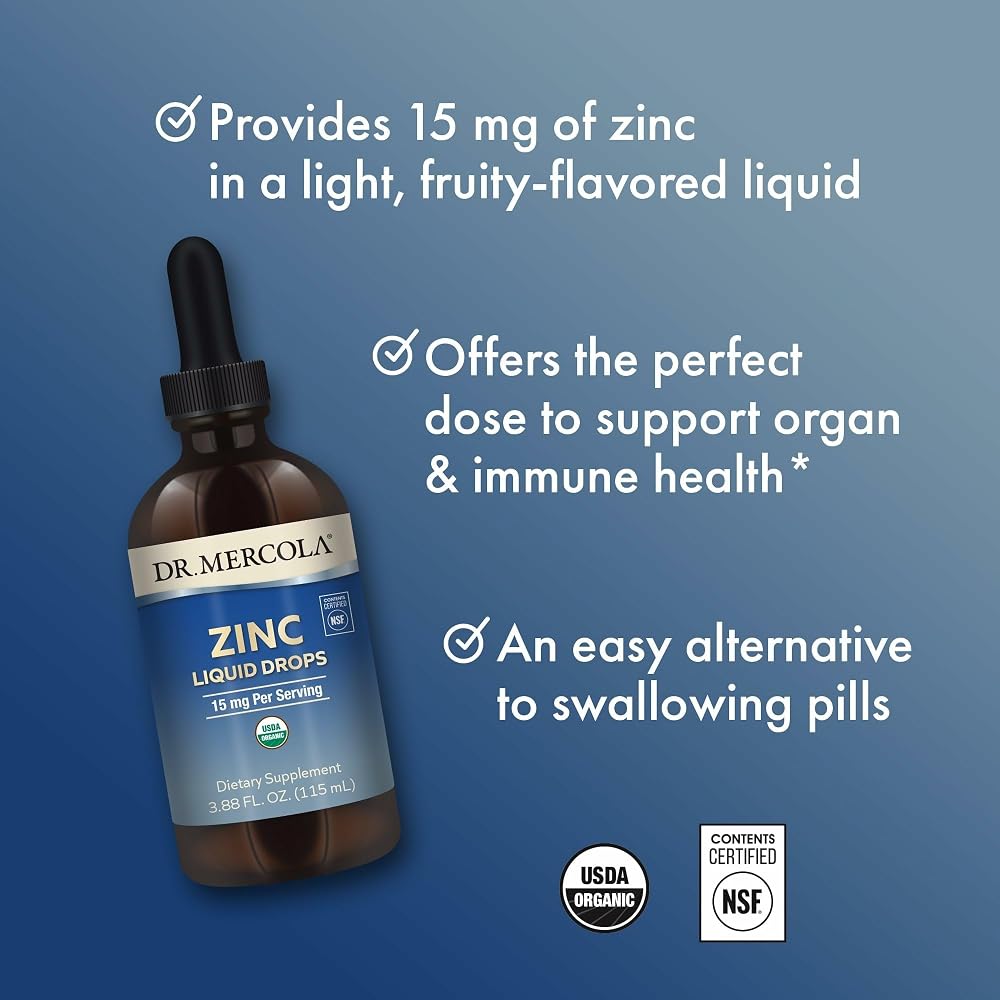 Dr. Mercola Zinc Liquid Drops 15 mg Immune Support - 3 Pack - image 4