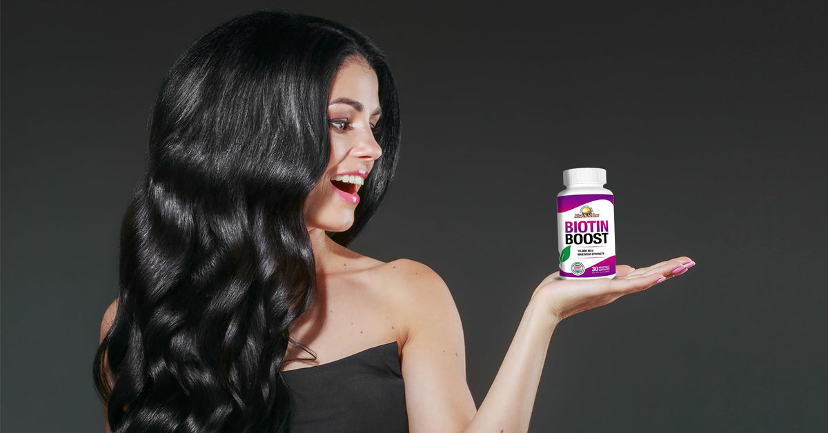 Rise-N-Shine Biotin Boost 10,000 mcg Vegetarian Capsules - 30 Count - image 4