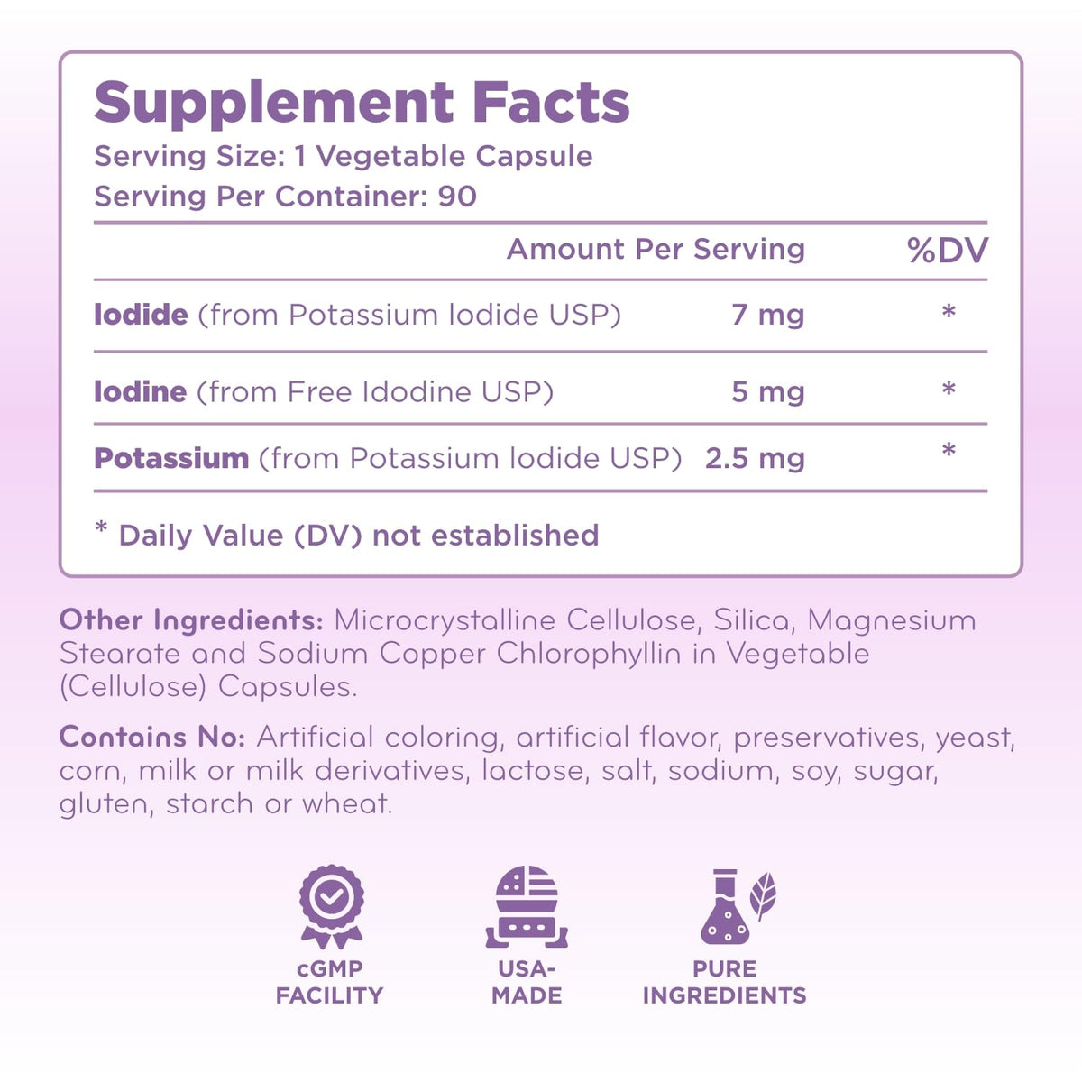 Clear Formulas Potassium Iodide Iodine Supplement - 90 Capsules - image 4
