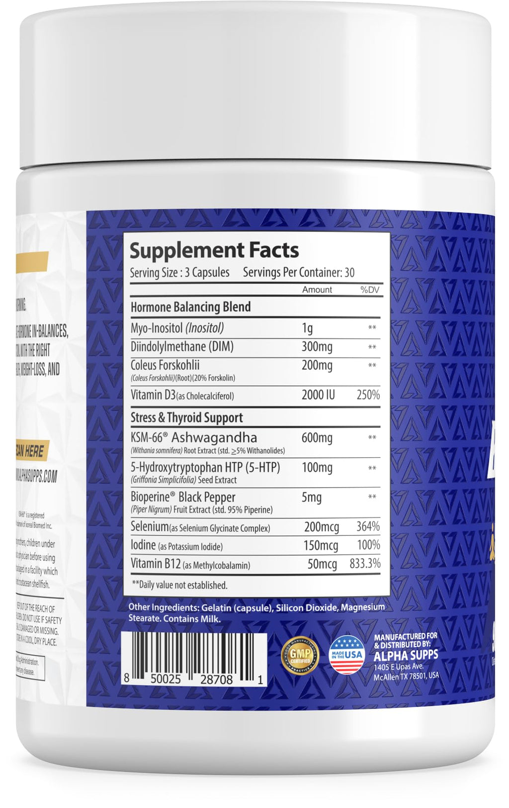 Alpha Supps Alpha Balance Hormonal Support - 90 Capsules - image 4
