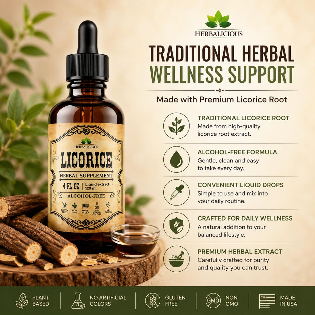 HERBALICIOUS Licorice Root Glycyrrhiza Glabra - Organic Herbal