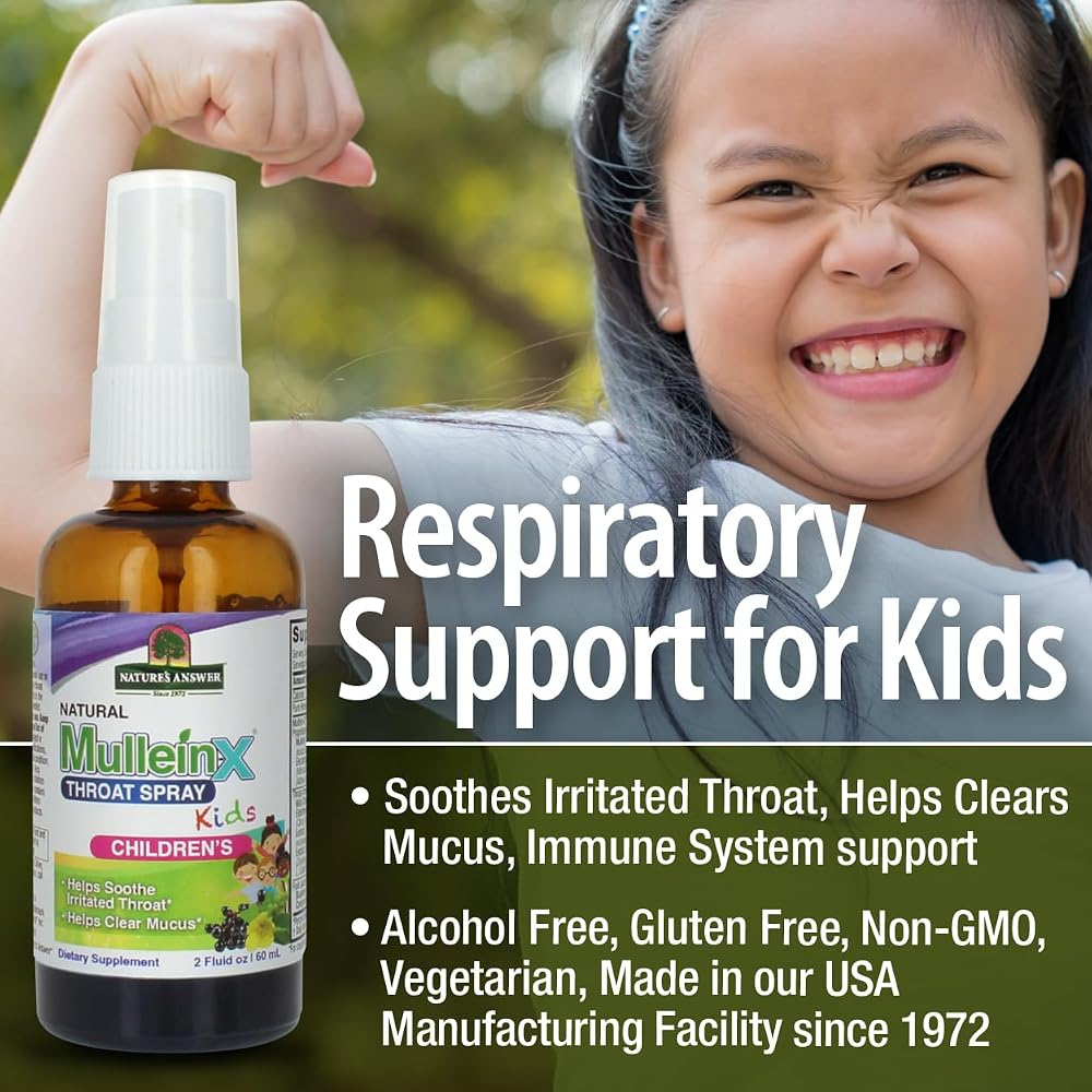 Nature's Answer Mullein X Kids Throat Spray - 2 Fl Oz - image 4