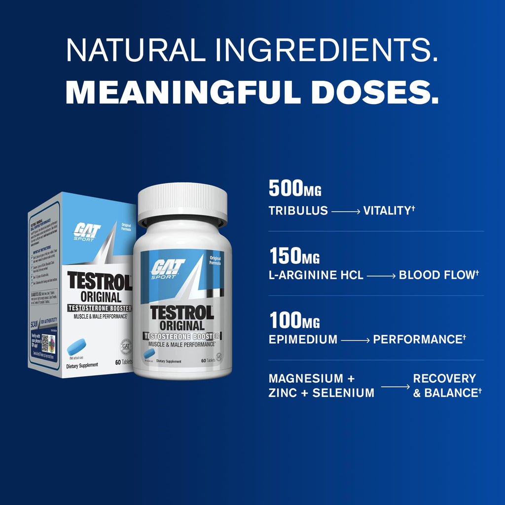 GAT SPORT TESTROL Original Testosterone Support - 60 Tablets - image 6