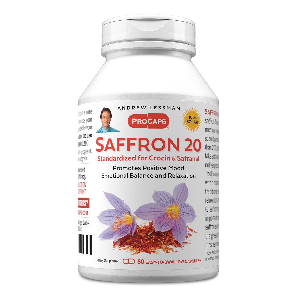 Andrew Lessman ProCaps Saffron 20 mg Standardized Extract - 60 Capsules