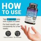 Simple-Organics D-Aspartic Acid Testosterone Support for Men - 180 Capsules - image 7