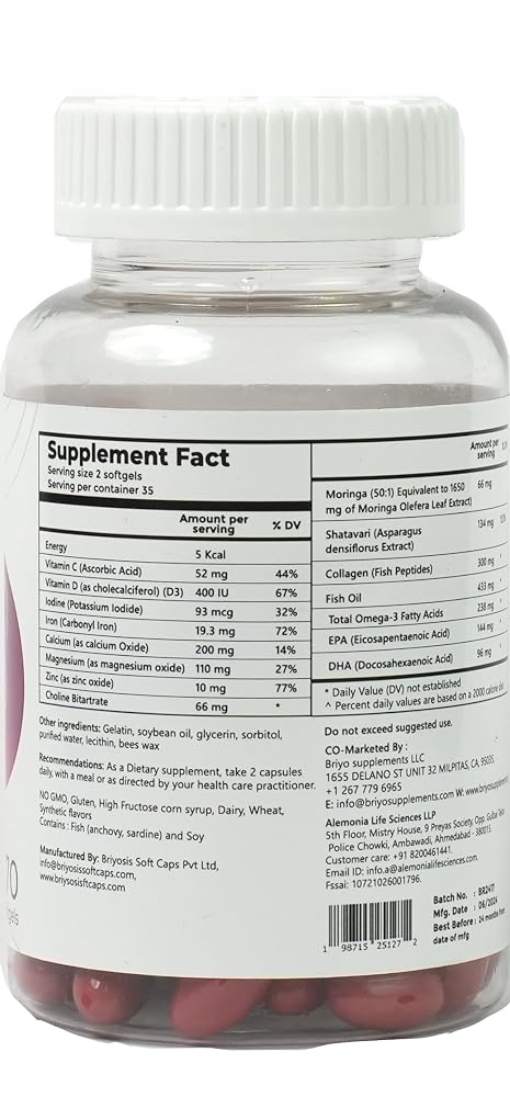 Briyo All Around Mom Postnatal Formula - 60 Softgels - image 2