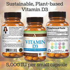 Script Essentials Vegan Vitamin D3 5000 IU Bone & Immune Support - 90 Capsules - image 4