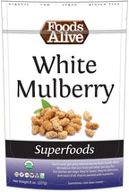 Foods Alive Organic White Mulberries Dried - 8 oz