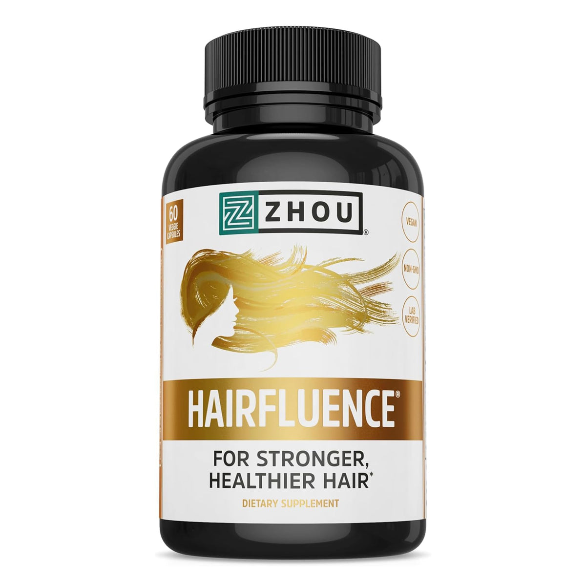 ZHOU Hairfluence Hair Growth Supplement - 60 Veggie Capsules