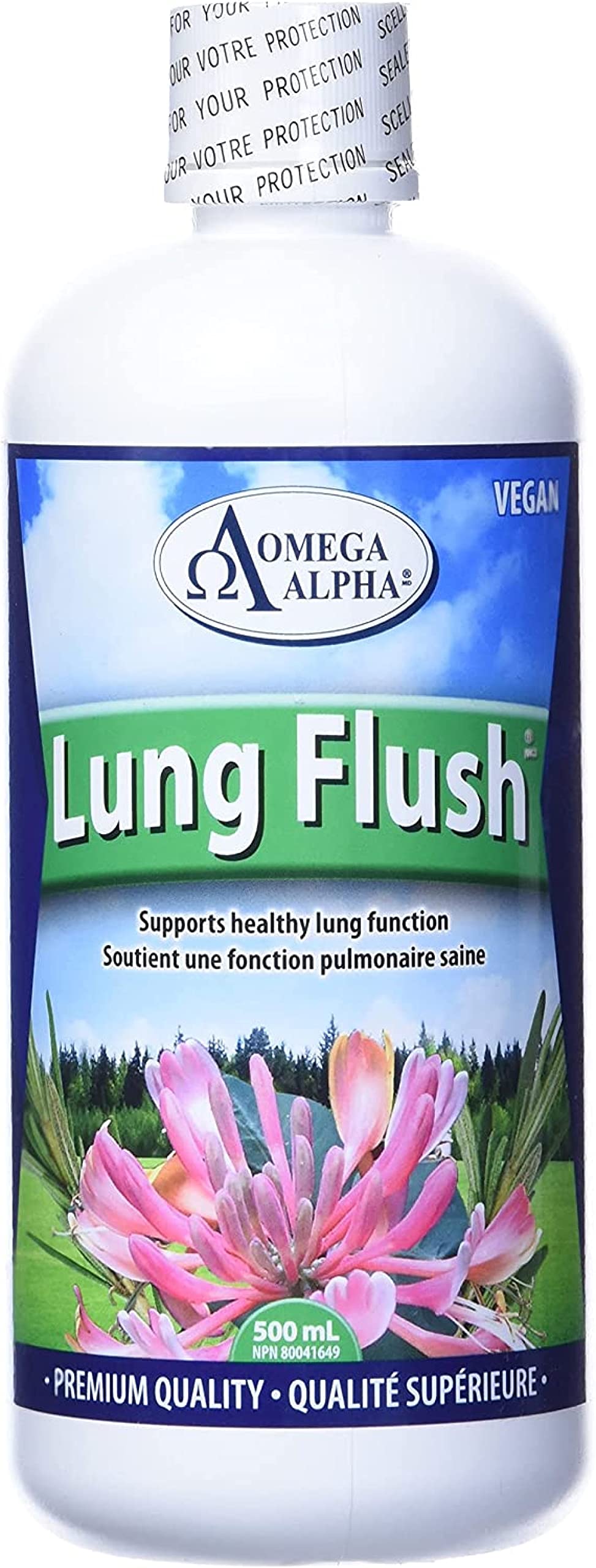Omega Alpha Lung Flush Herbal Respiratory Support - 500ml
