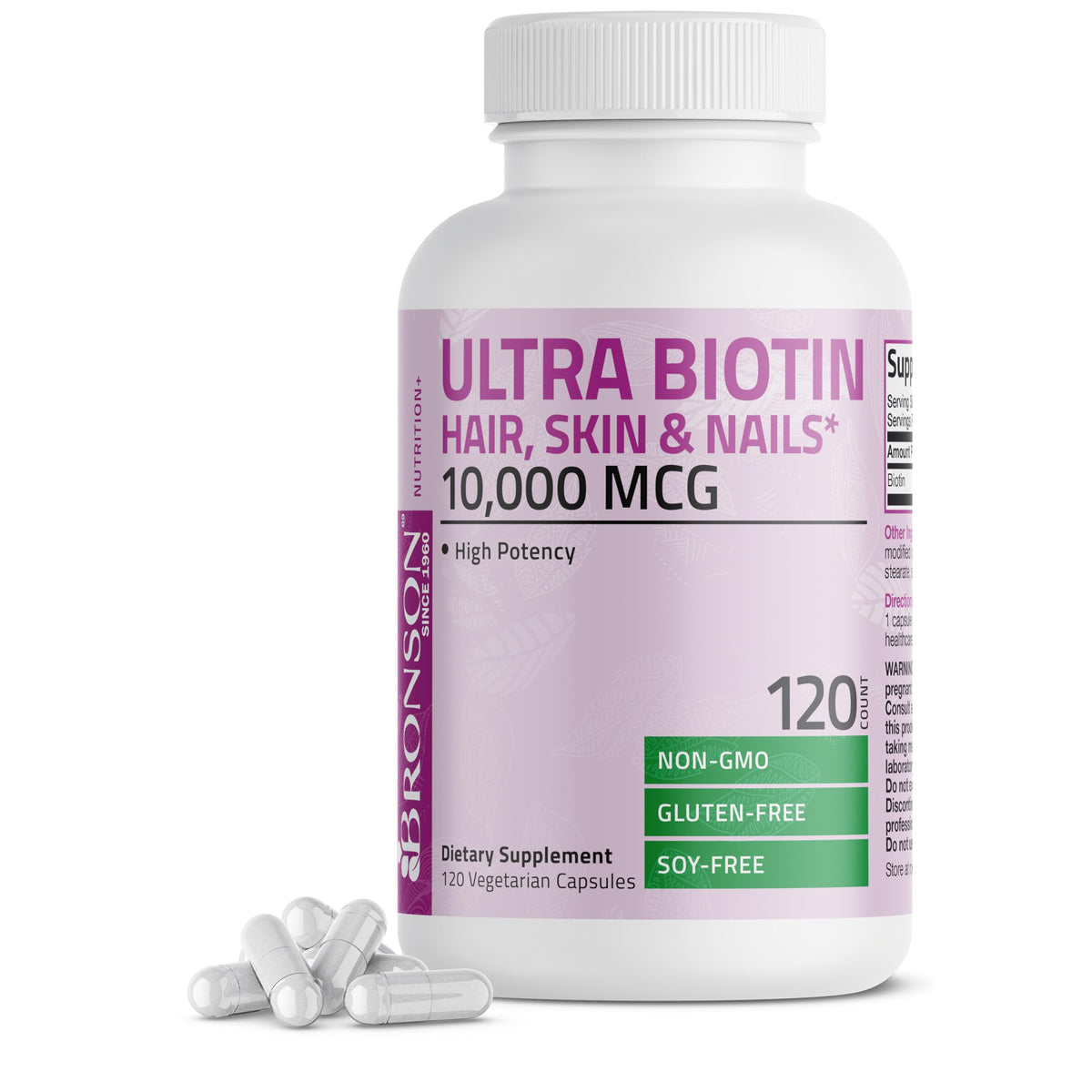 Bronson Ultra Biotin Hair, Skin & Nails - 10,000 mcg