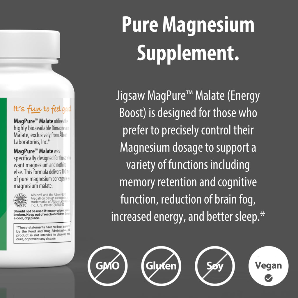 Jigsaw Health MagPure Malate Magnesium - 120 Capsules - image 3