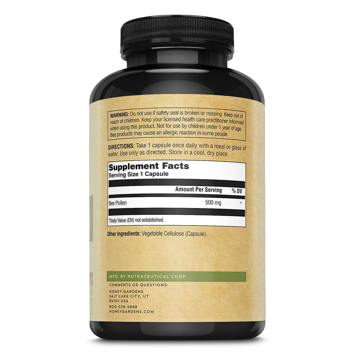 ZAND Honey Gardens Bee Pollen 580mg - 150 Capsules - image 2