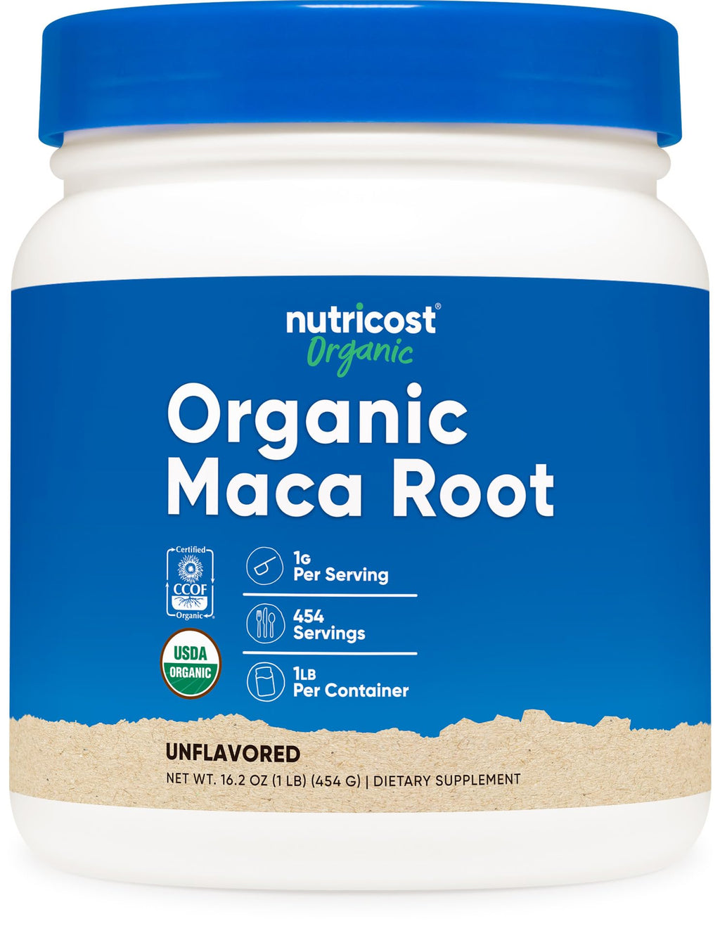 Nutricost Organic Maca Root Powder - 16 oz