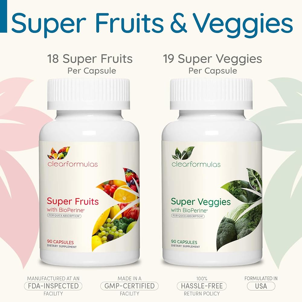 Clear Formulas Daily Fruit and Veggies Supplement - 90 Capsules - image 4
