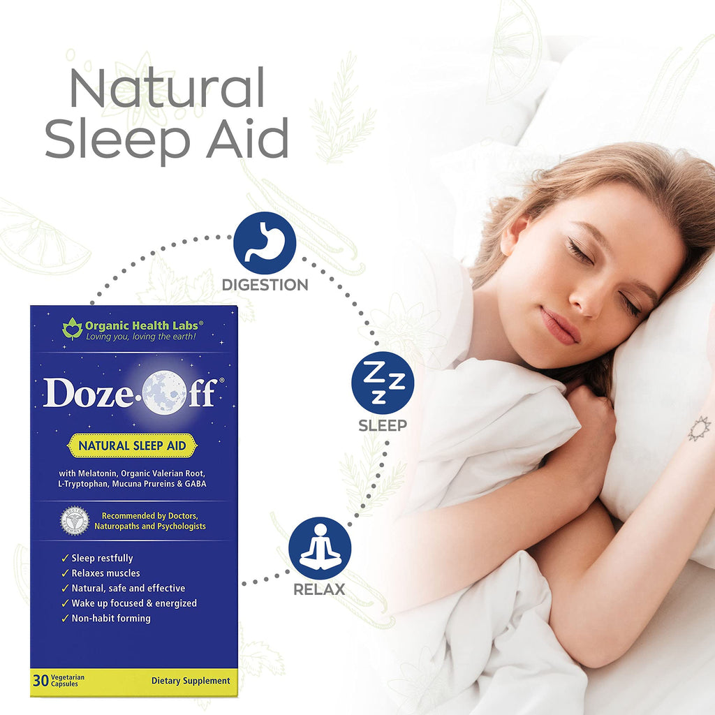 Organic Health Labs Doze-Off Premium Sleep Aid - 60 Capsules - image 2