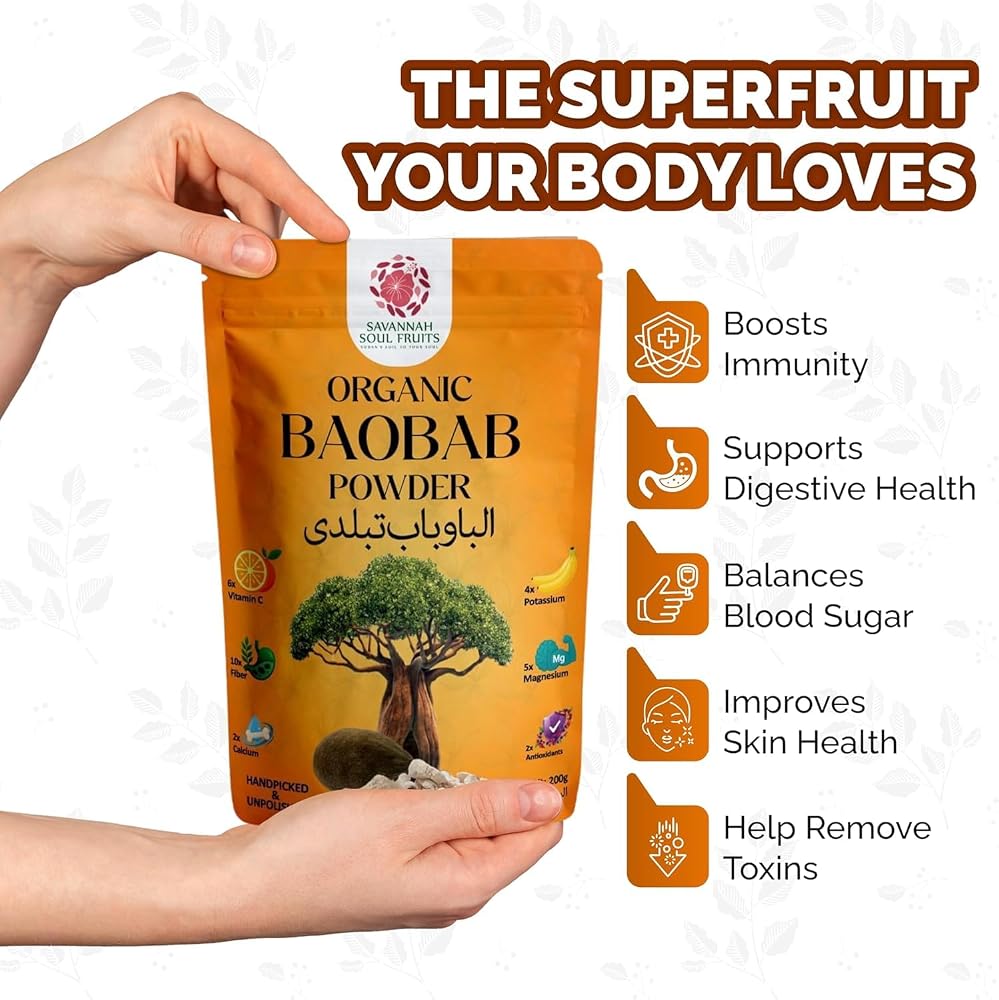 Savannah Soul Organic Baobab Fruit Powder - 200g - image 4