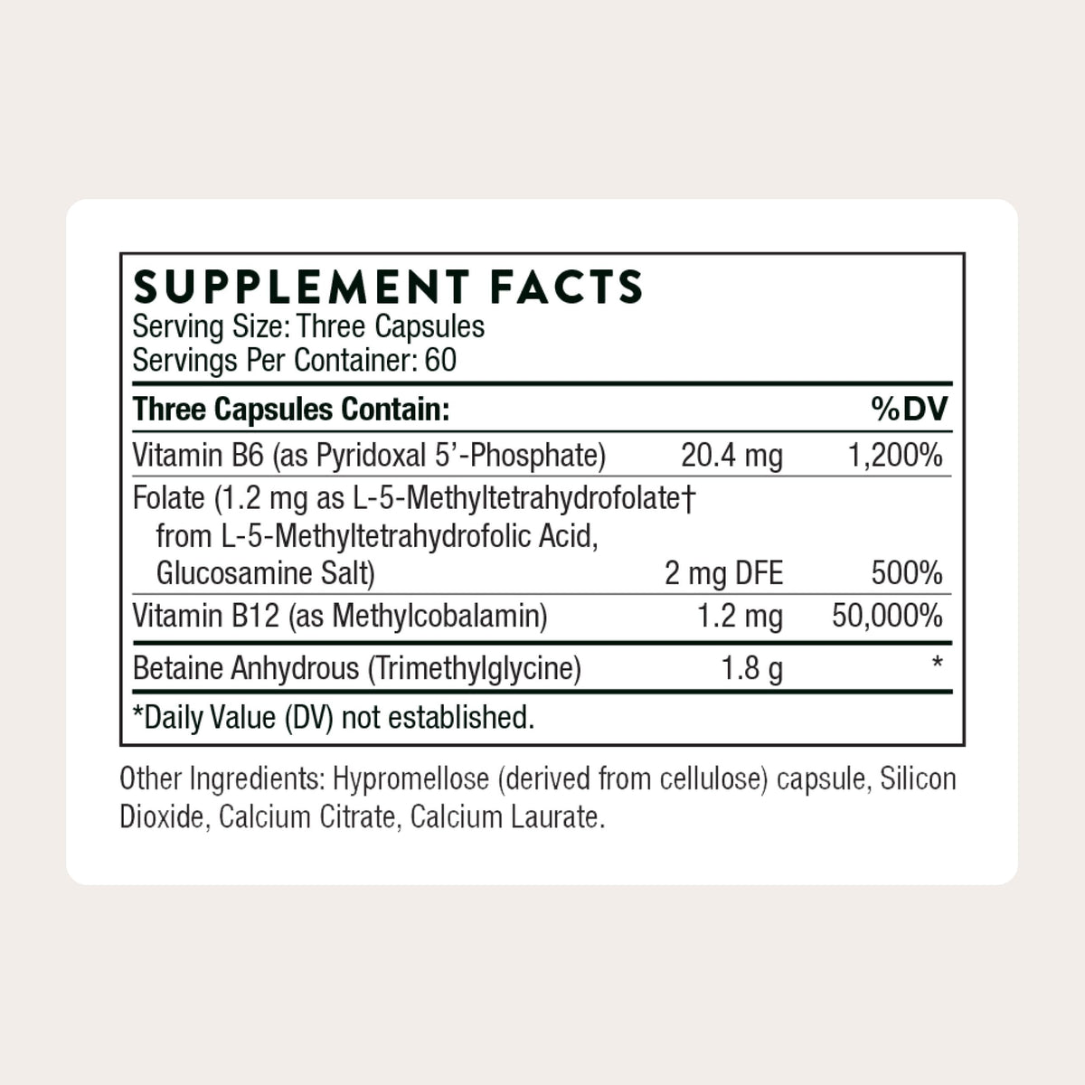 THORNE Methyl-Guard Active B Complex - 180 Capsules - image 2
