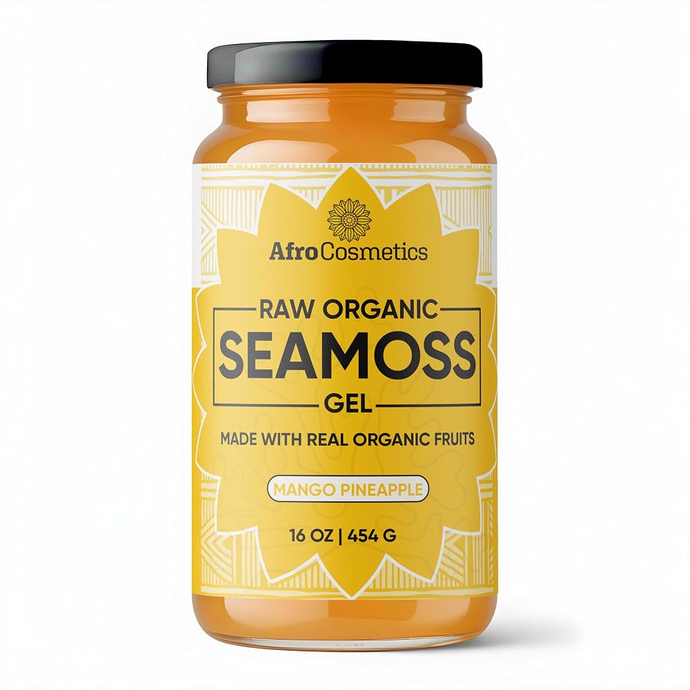 AFROCOSMETICS Raw Organic Sea Moss Gel Superfood - 16 Fl Oz