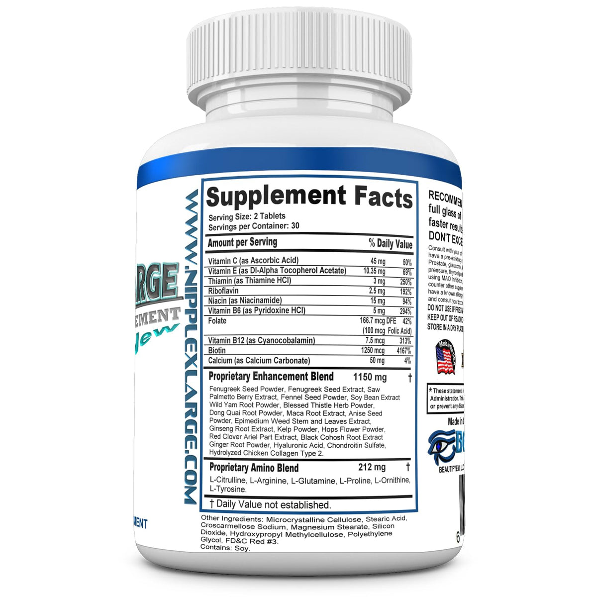 BEAUTIFYEM Nipple X-Large Breast Enlargement Supplement - 60 Tablets - image 2