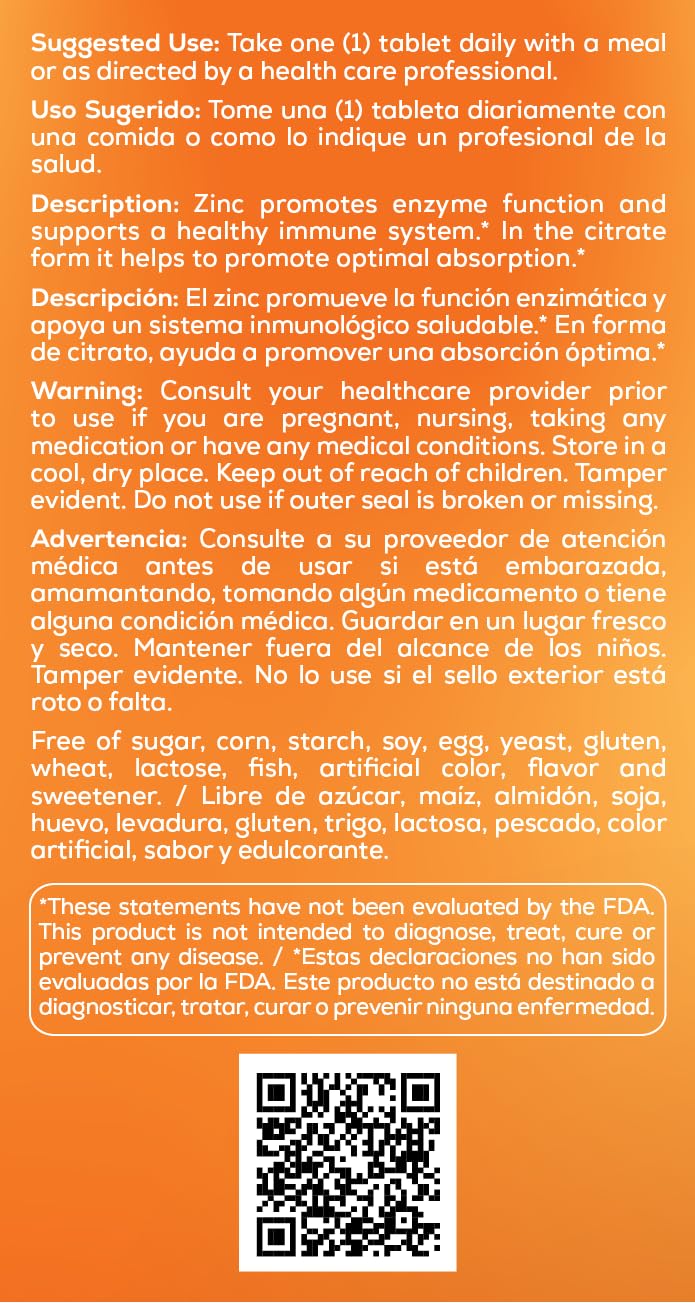 Bio Nutrition Zinc Citrate 30 mg - 100 Tablets - image 4
