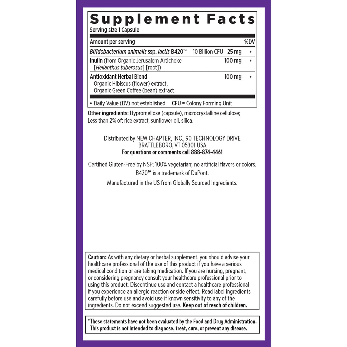 New Chapter Daily Dual Biotic Probiotic and Prebiotic - 60 Capsules - image 5