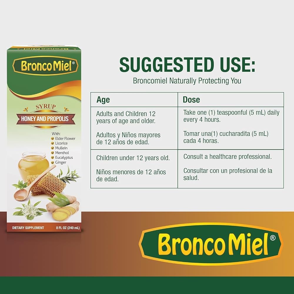BroncoMiel Honey Propolis & Elderflower Syrup Immune Support - 8 fl oz - image 7