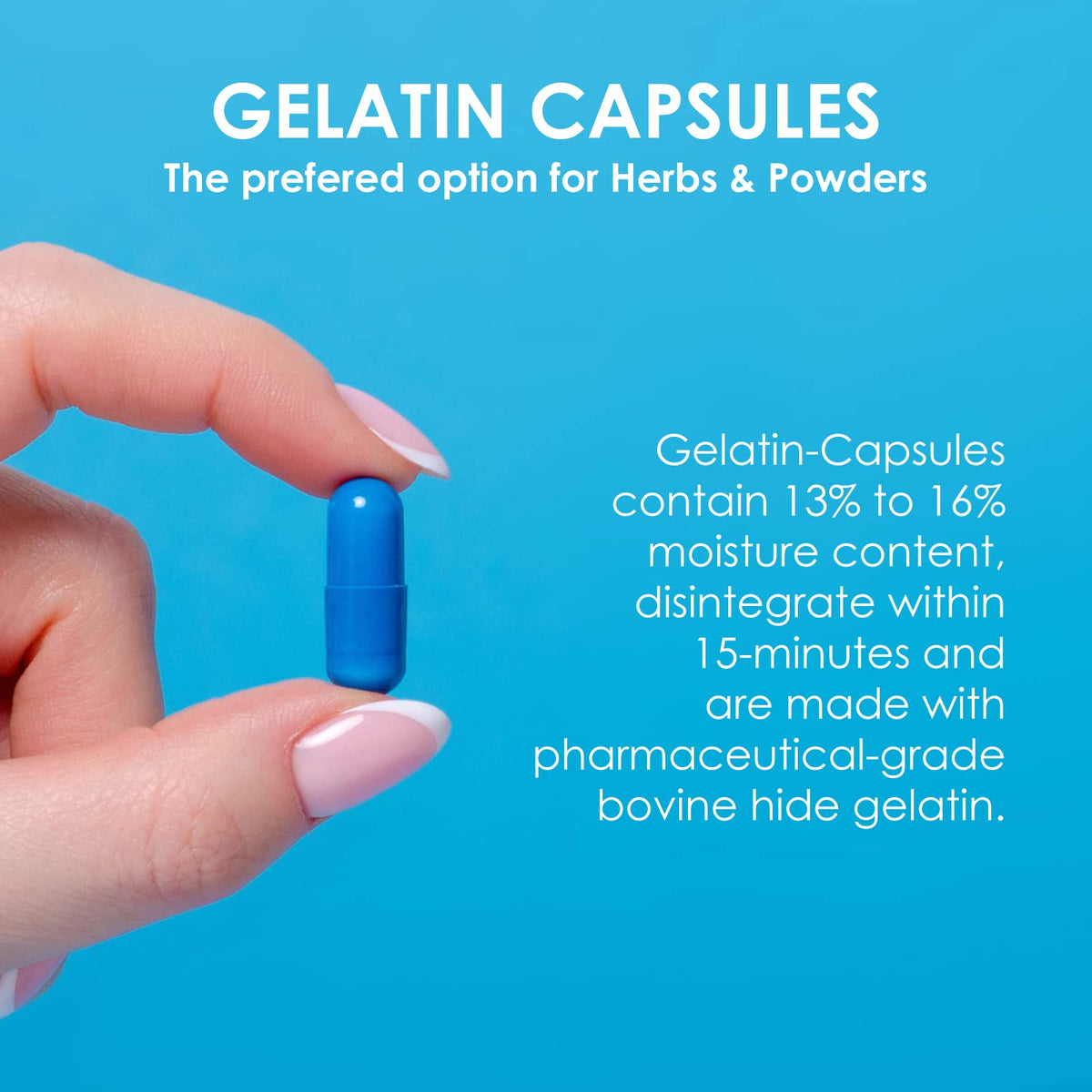 Capsuline Colored Size 3 Empty Gelatin Capsules Green/Blue