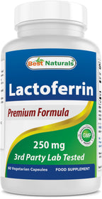 Best Naturals Lactoferrin 250 mg Vegetarian Capsules - 60 Count
