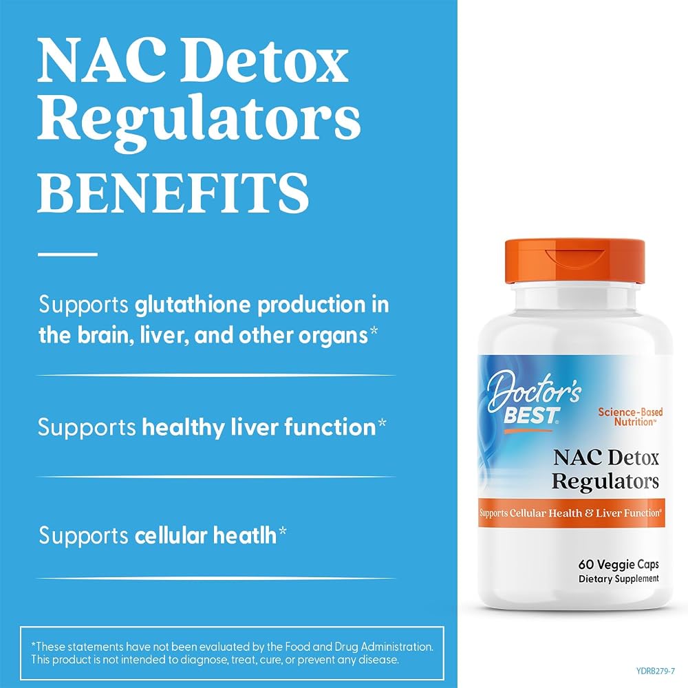 Doctor's Best NAC Detox Regulators Supplement - 60 Vegetarian Capsules - image 4