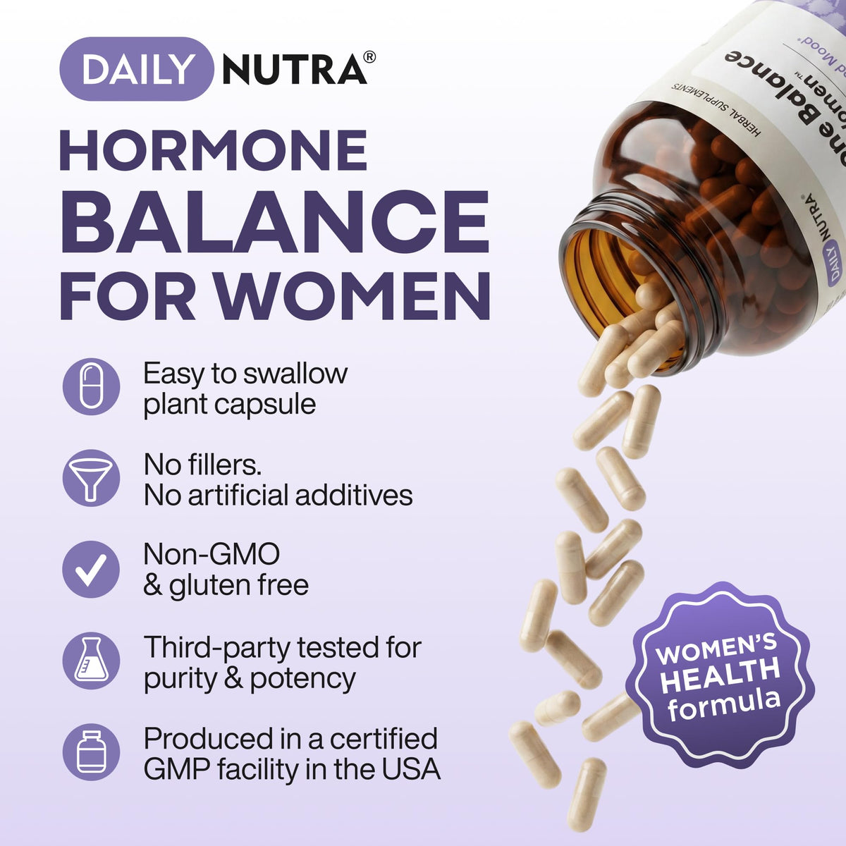 DailyNutra Hormone Balance for Women Supplement - 90 Capsules - image 2