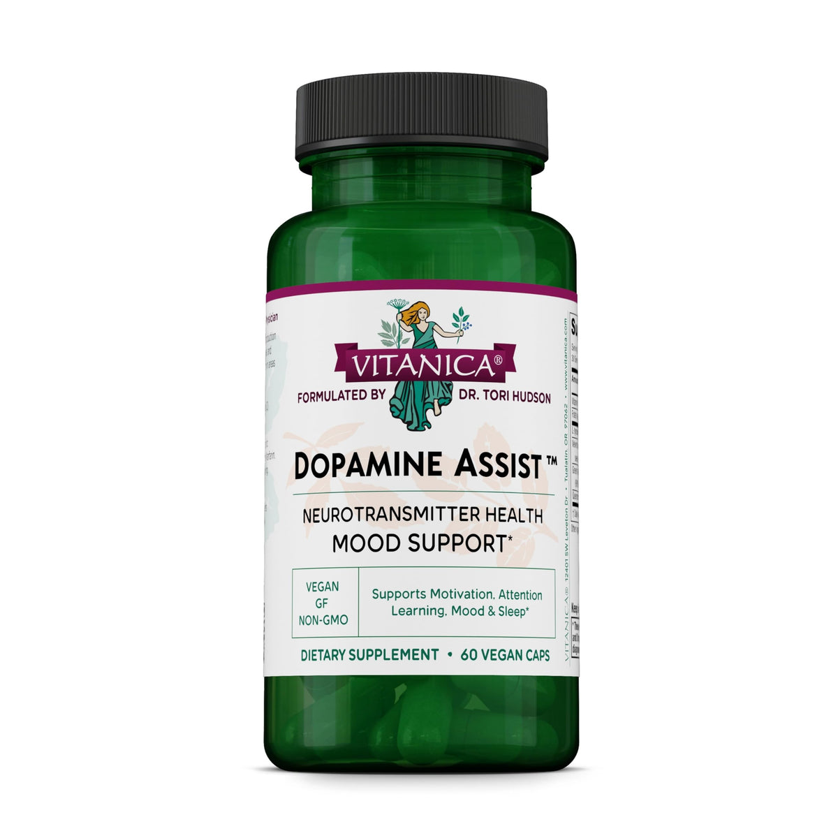 Vitanica Dopamine Assist, with Tyrosine, Mucuna & B6, Vegan